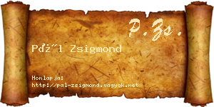 Pál Zsigmond névjegykártya